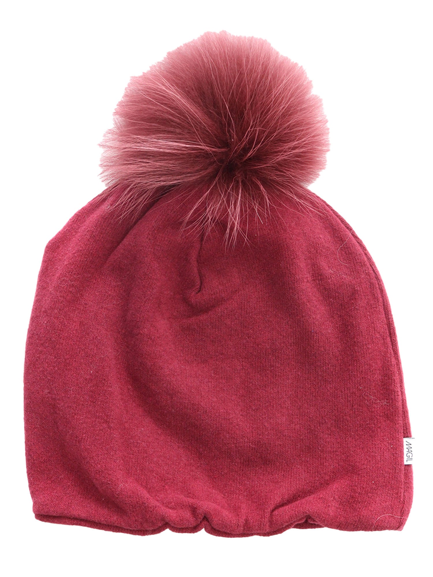 Real Murmasky Fur Beanie Red Hat