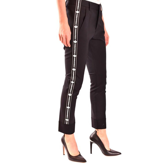 Classic Wool Trousers Black Elastane