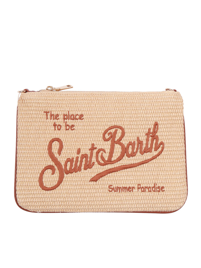 Parisienne Straw-1118 Emb Beige Paper Polyurethane Handbag