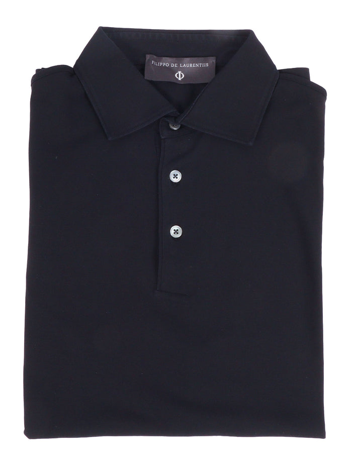 Short Sleeve Polo Blue Cotton Sleeves