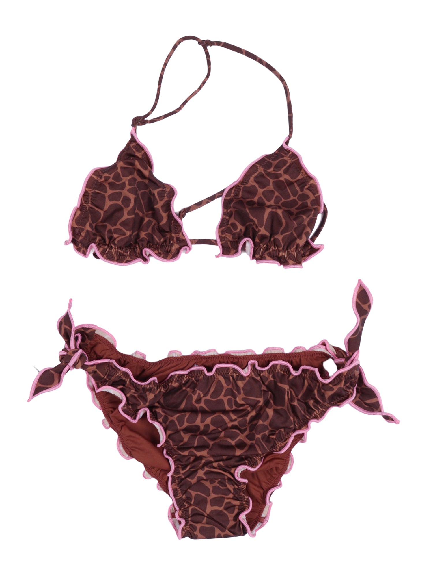 Cris-Giraffe Skin 18 Brown Polyamide Elastane Bikini