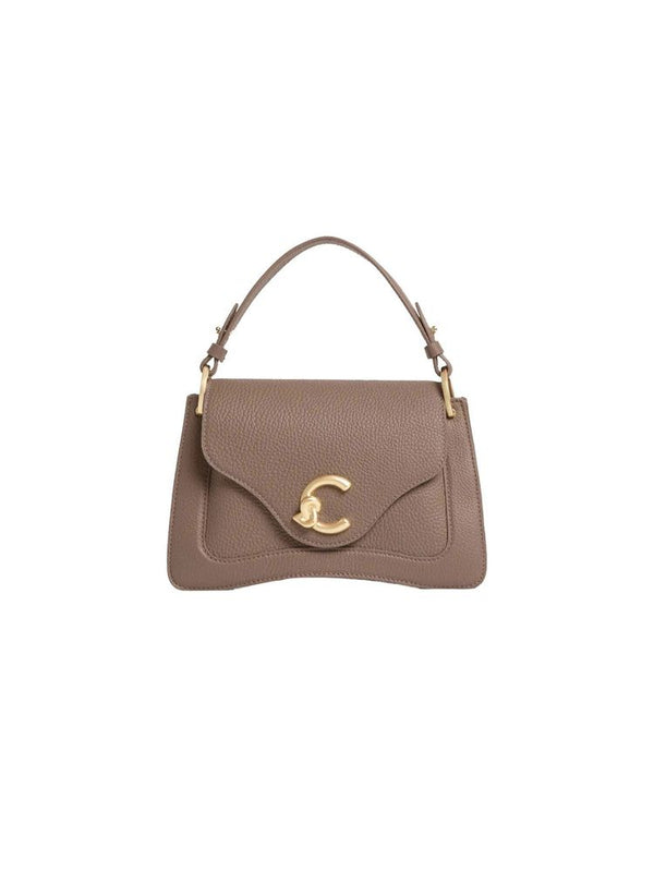 Coccinelle Shoulder Bag Warm Taupe Grained Leather / Top-handle-bags
