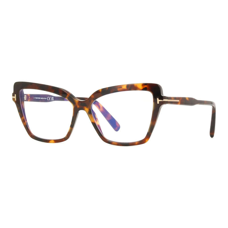 Tom Ford FT5948-B052 Acetate frame with blue light filter lenses eyeglasses in brown