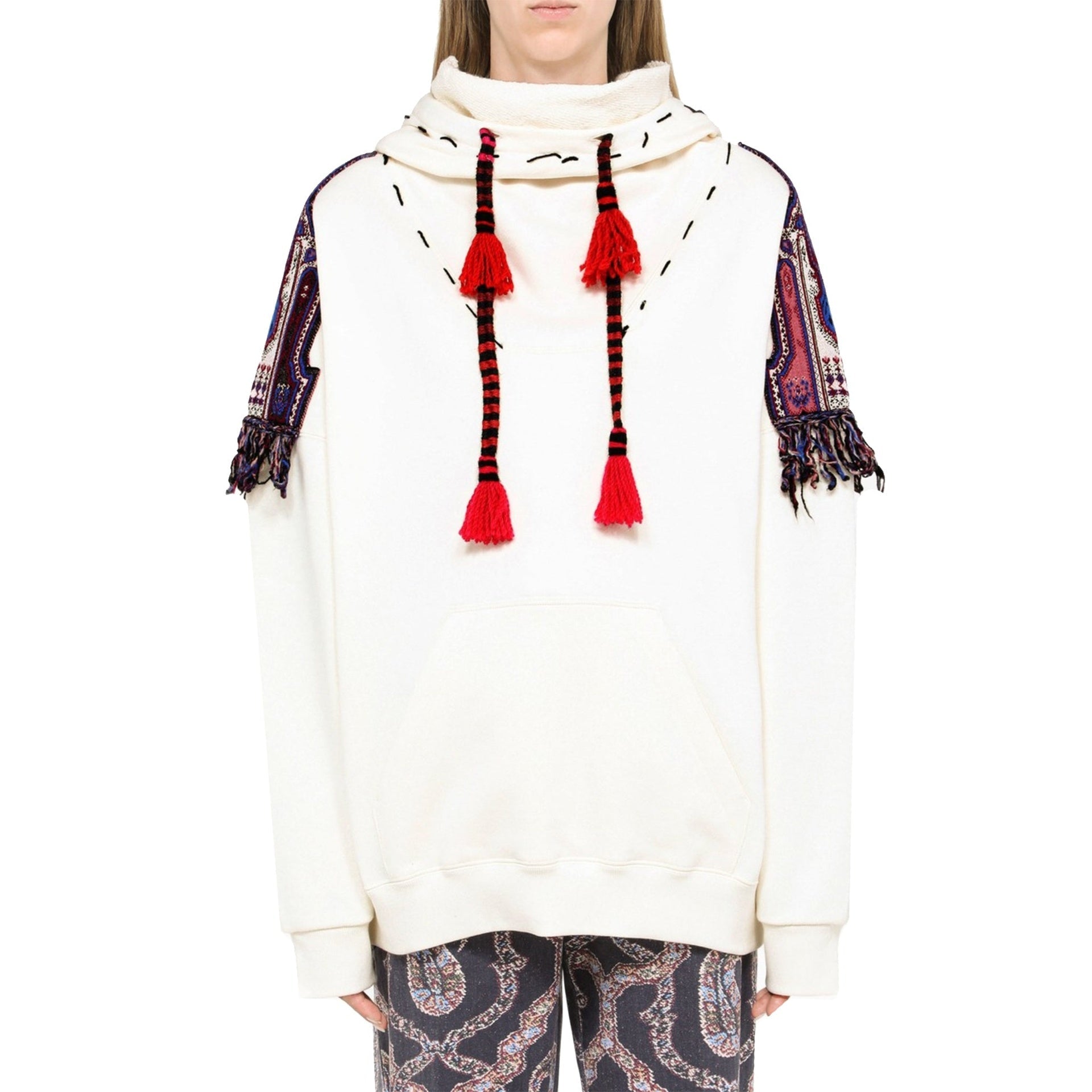 Hooded Sweatshirt White Cotton