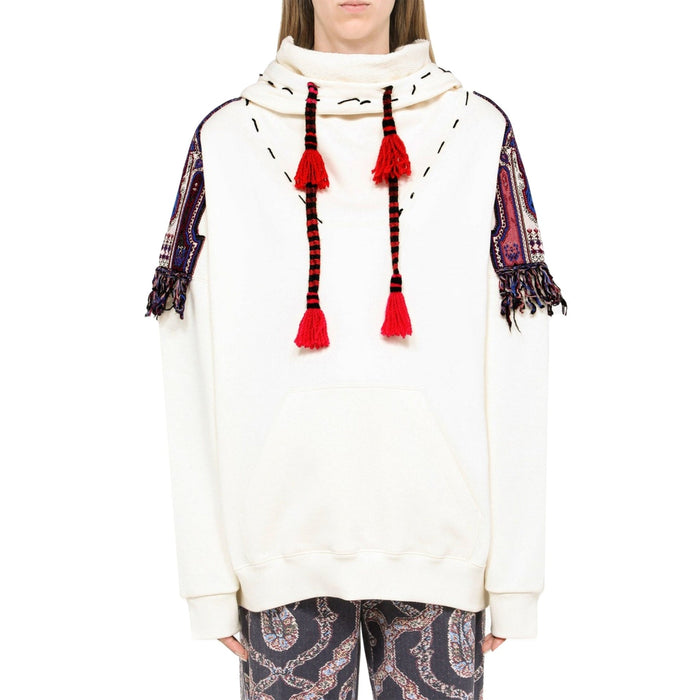 Hooded Sweatshirt White Cotton