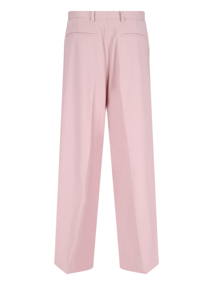 Dries Van Noten Trousers Pink Wool