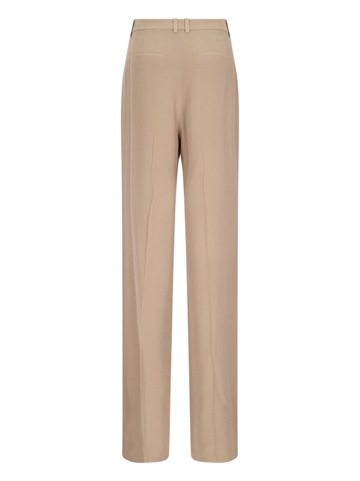 Saint Laurent Trousers Beige Silk