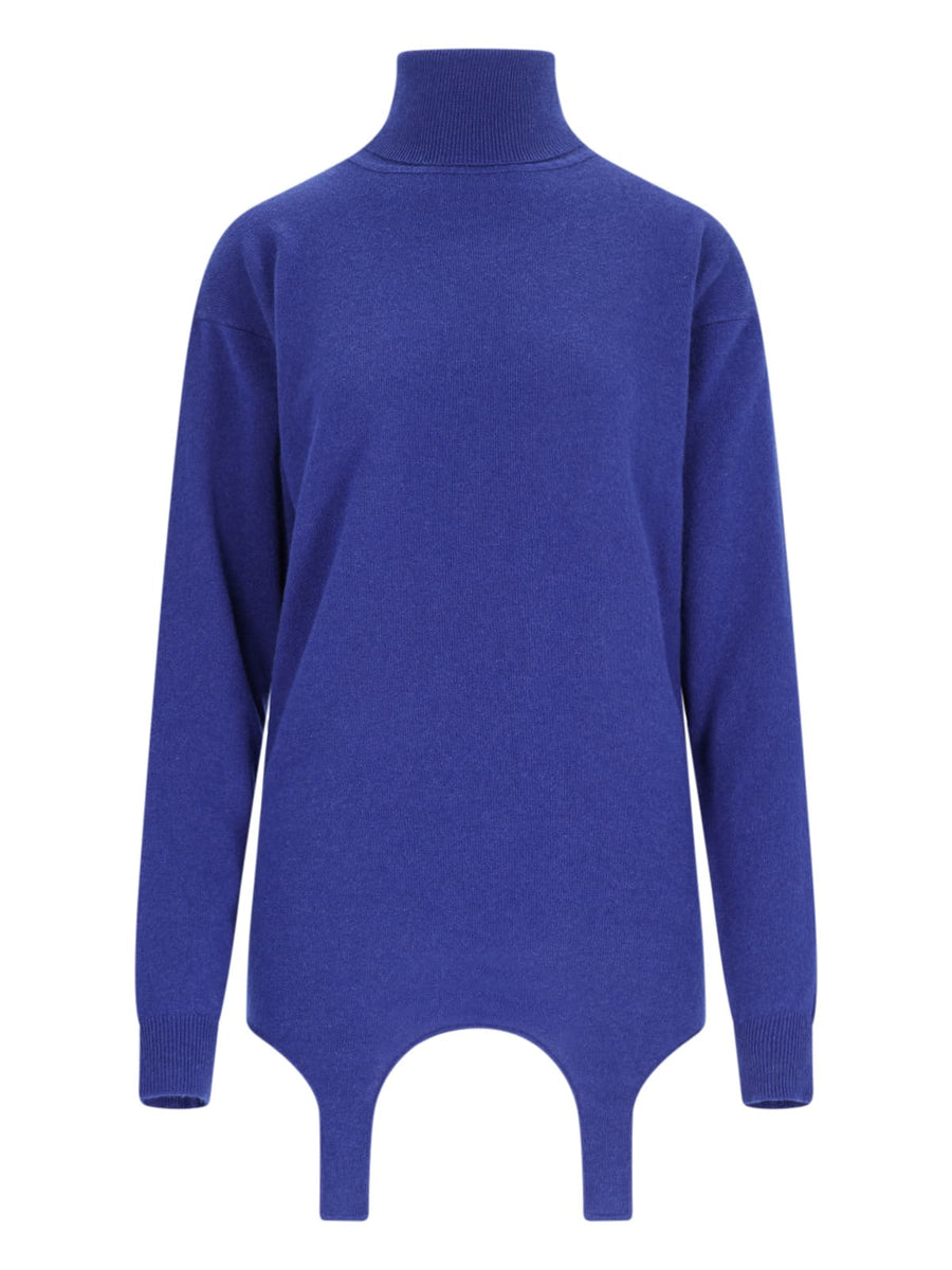 Saint Laurent Yall Fabric 1: 100% Cashmere sweater in blue