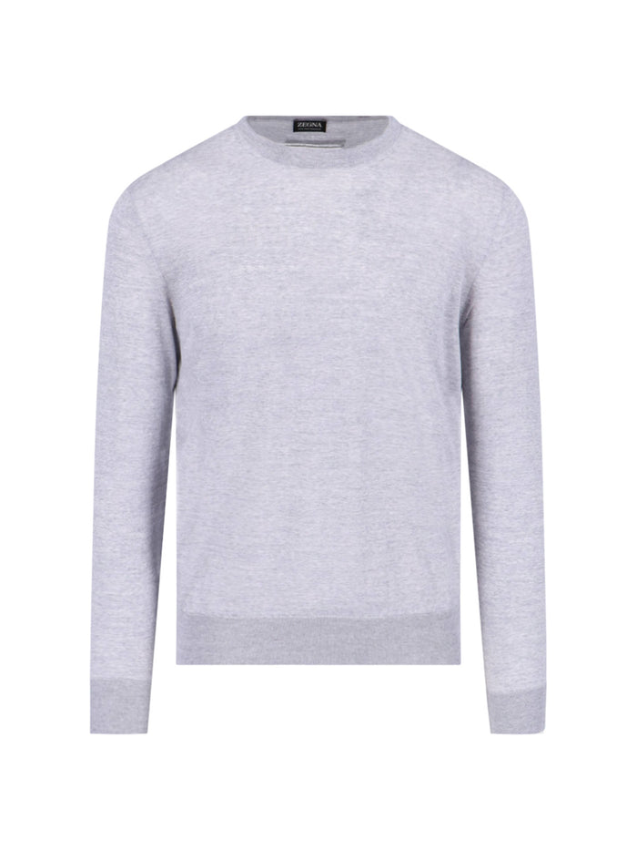 Zegna Sweaters Grey Wool