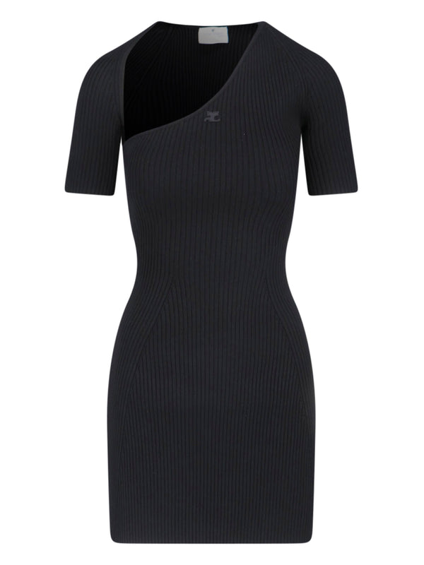 CourrèGes 70% Viscose dress in black