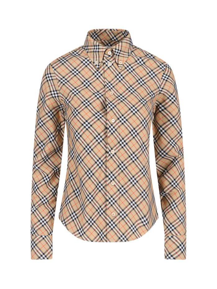 Burberry Shirts Beige Cotton