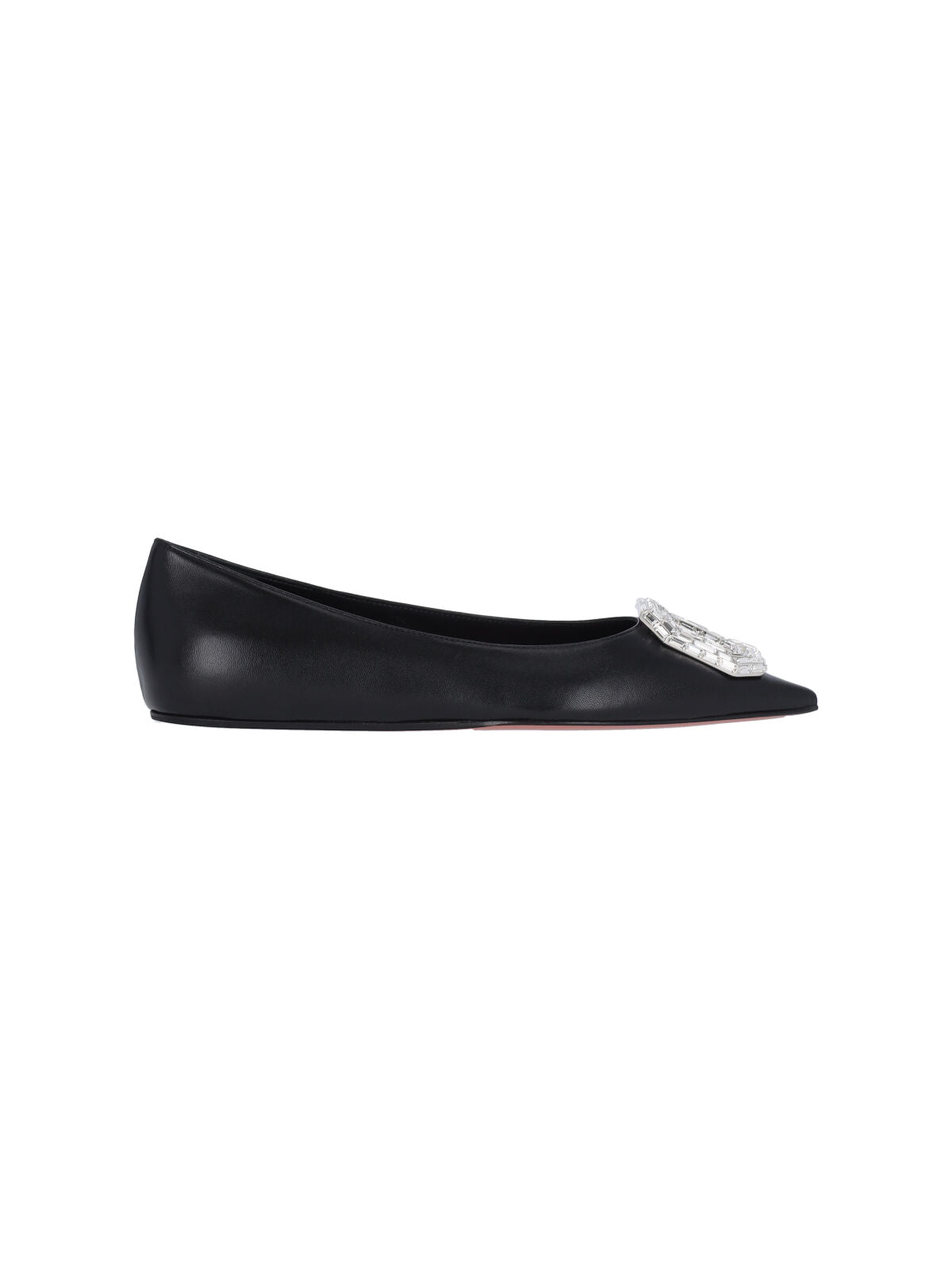Amina Muaddi Flat Shoes Black
