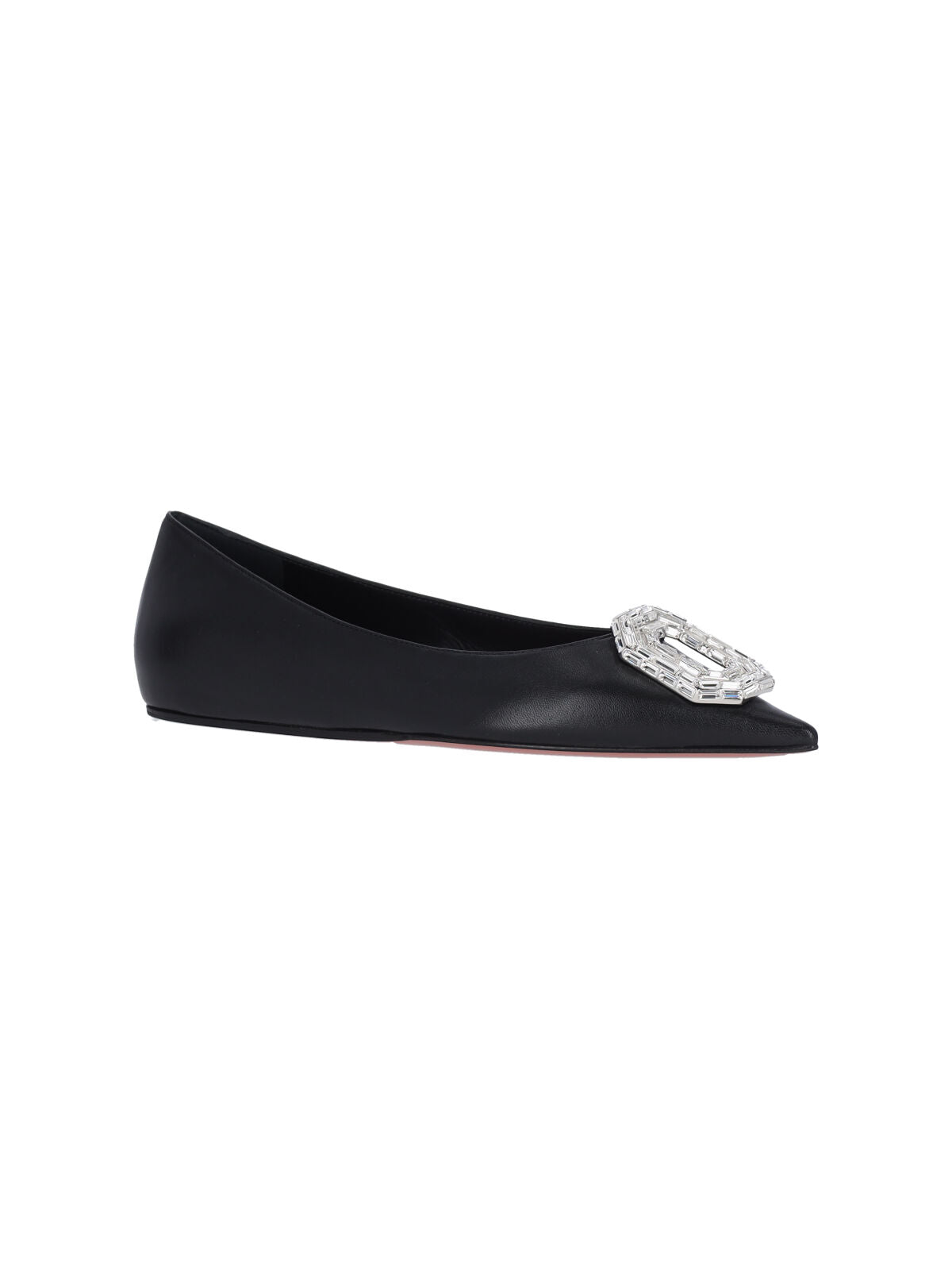 Amina Muaddi Flat Shoes Black