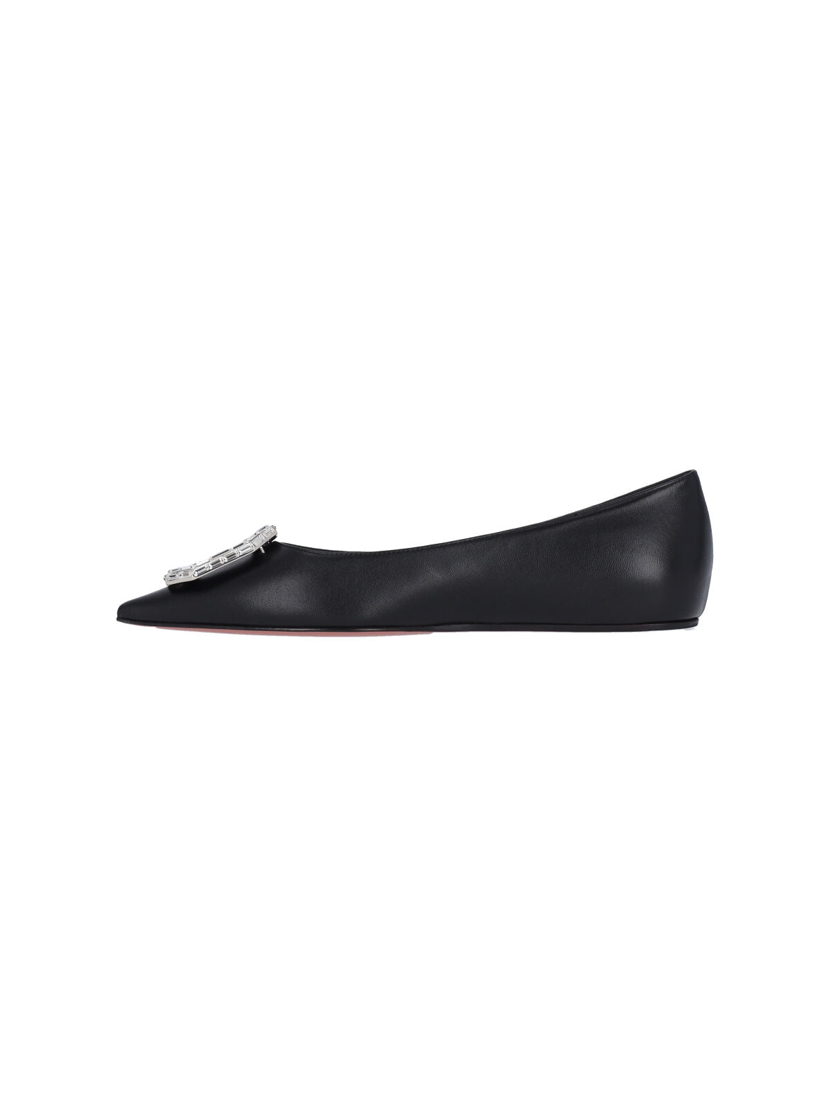 Amina Muaddi Flat Shoes Black