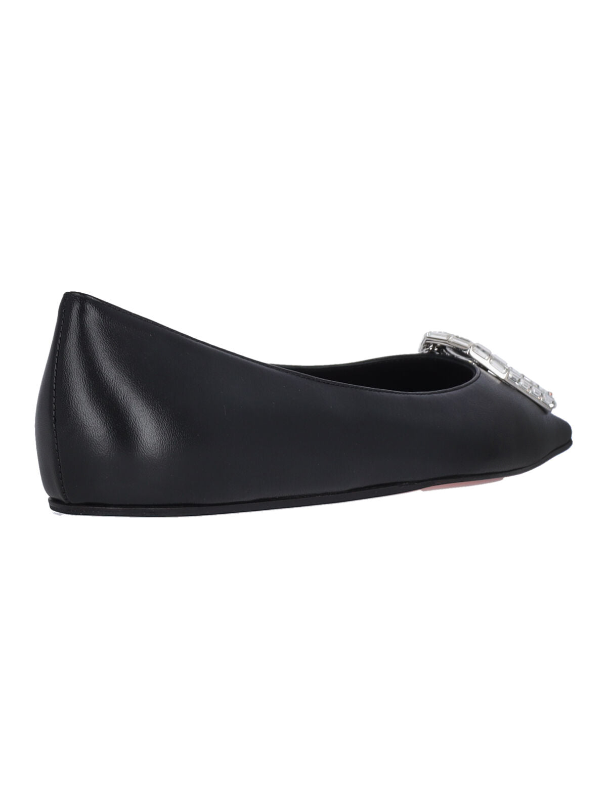 Amina Muaddi Flat Shoes Black