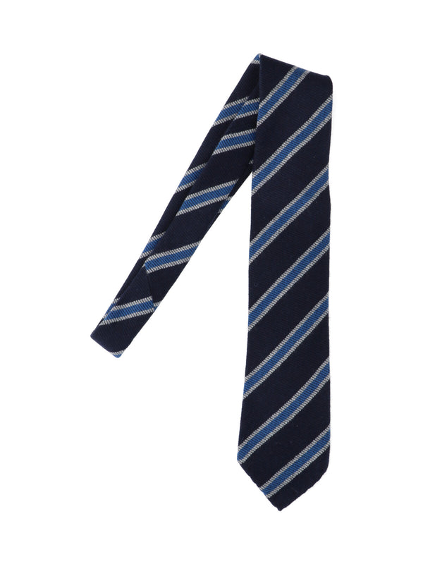 Cesare Attolini 100% cashmere necktie in navy