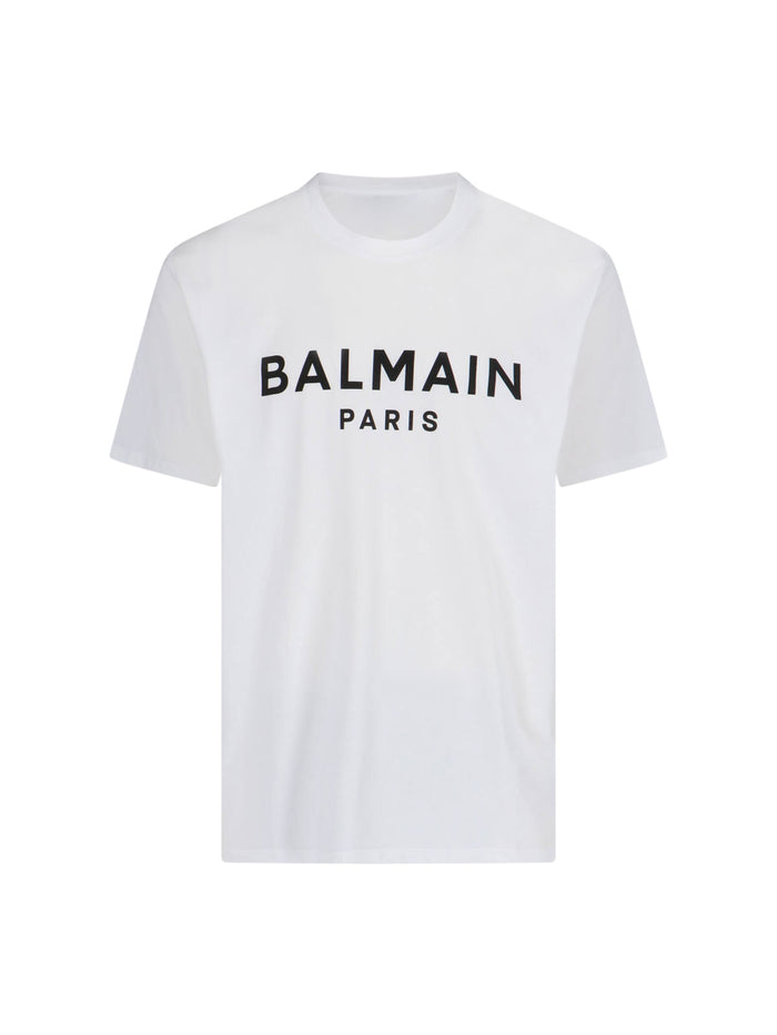Balmain T-Shirts And Polos White Organic Cotton