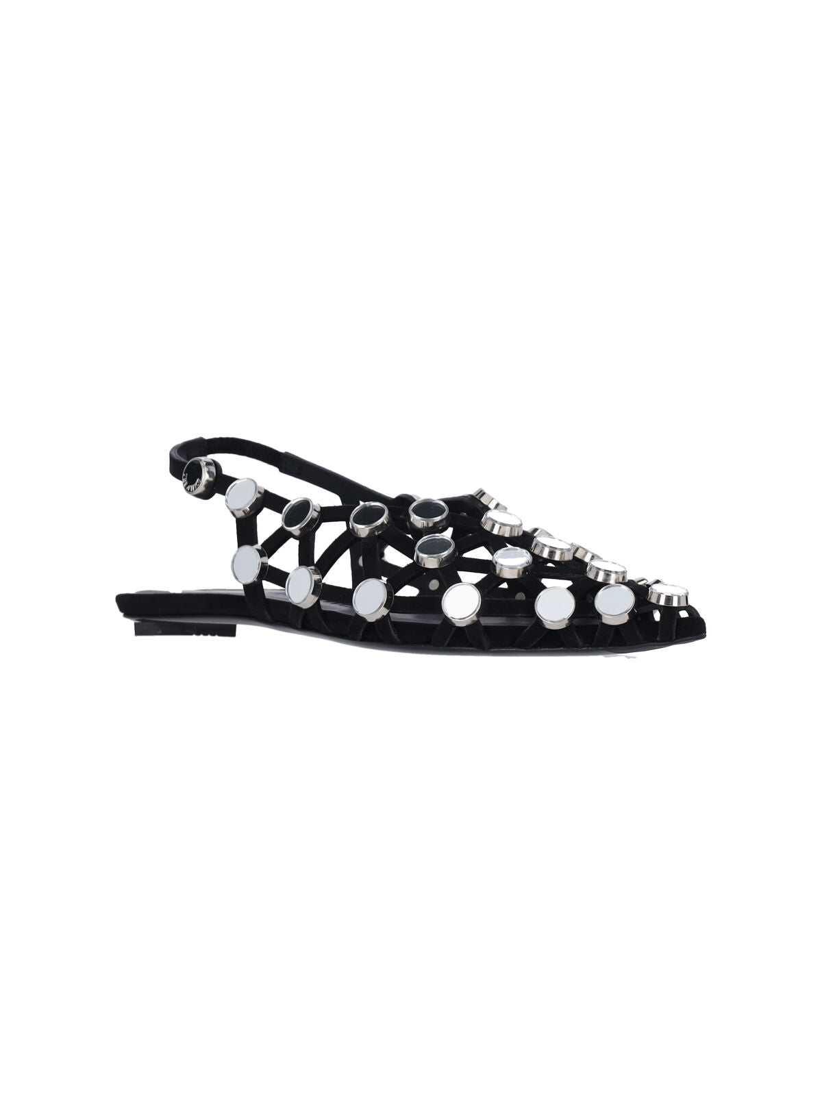 The Attico Flat Shoes Black Goat Leather