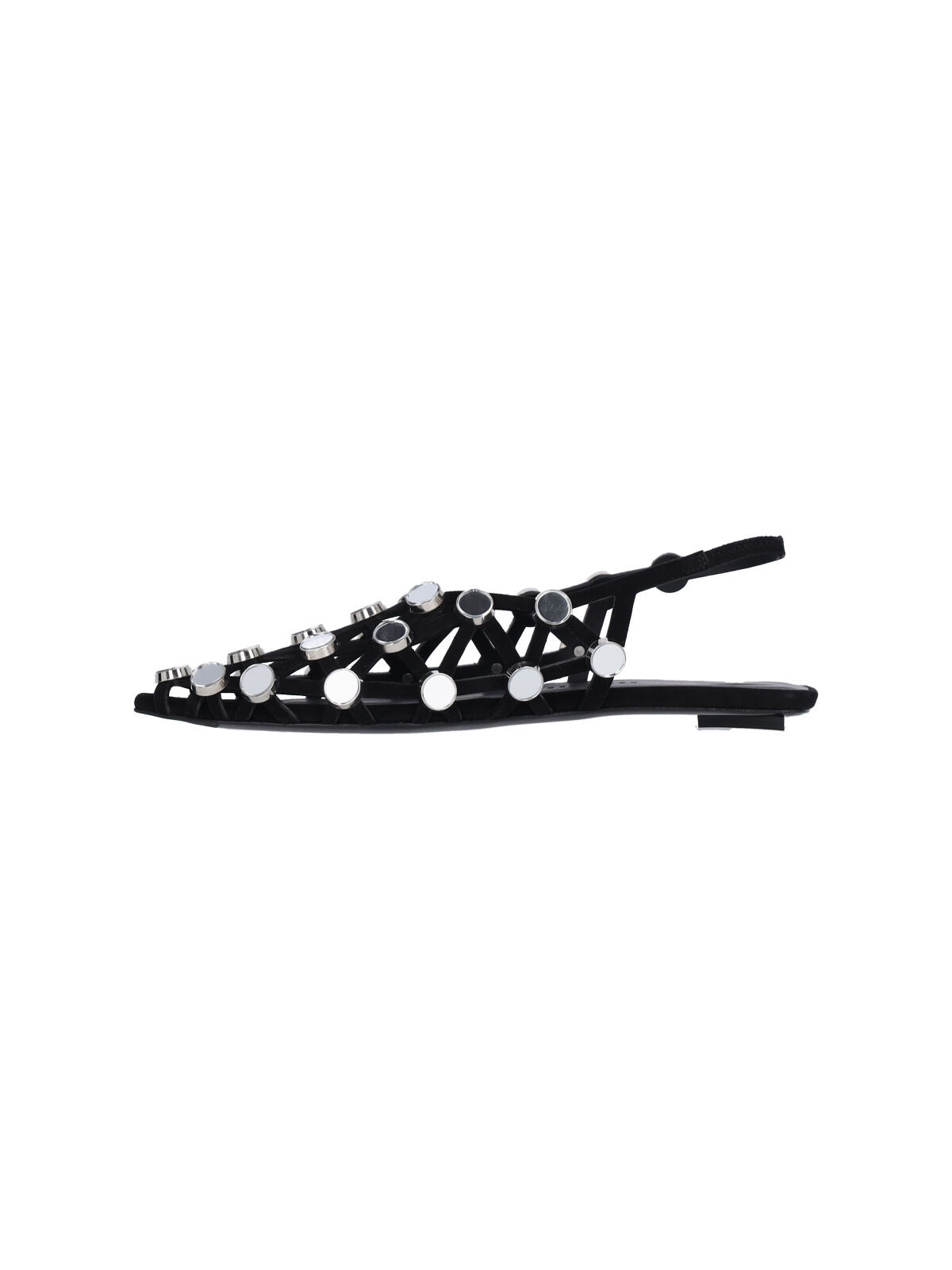 The Attico Flat Shoes Black Goat Leather