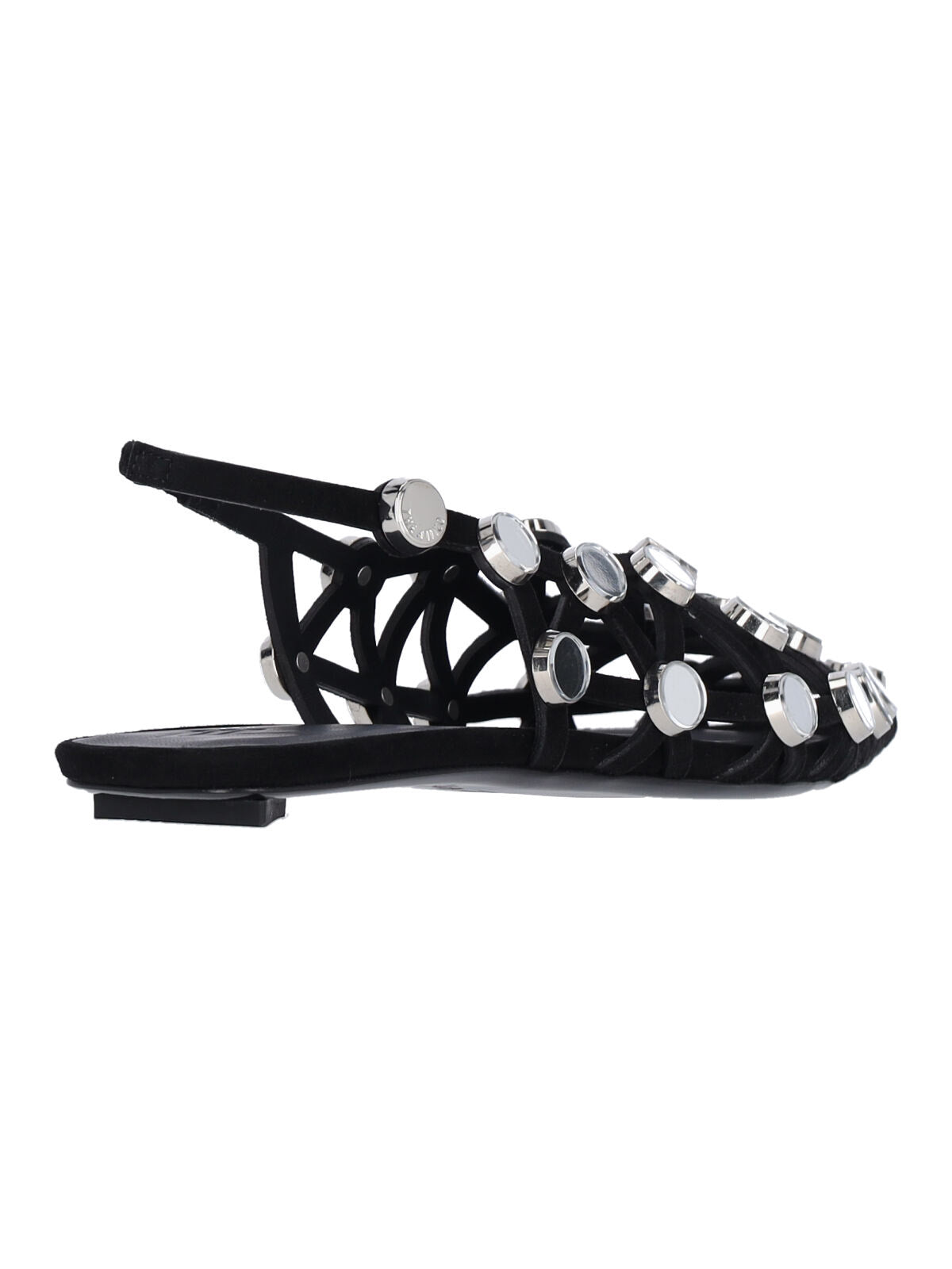The Attico Flat Shoes Black Goat Leather