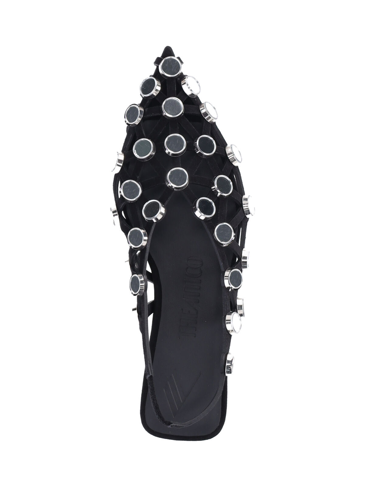 The Attico Flat Shoes Black Goat Leather
