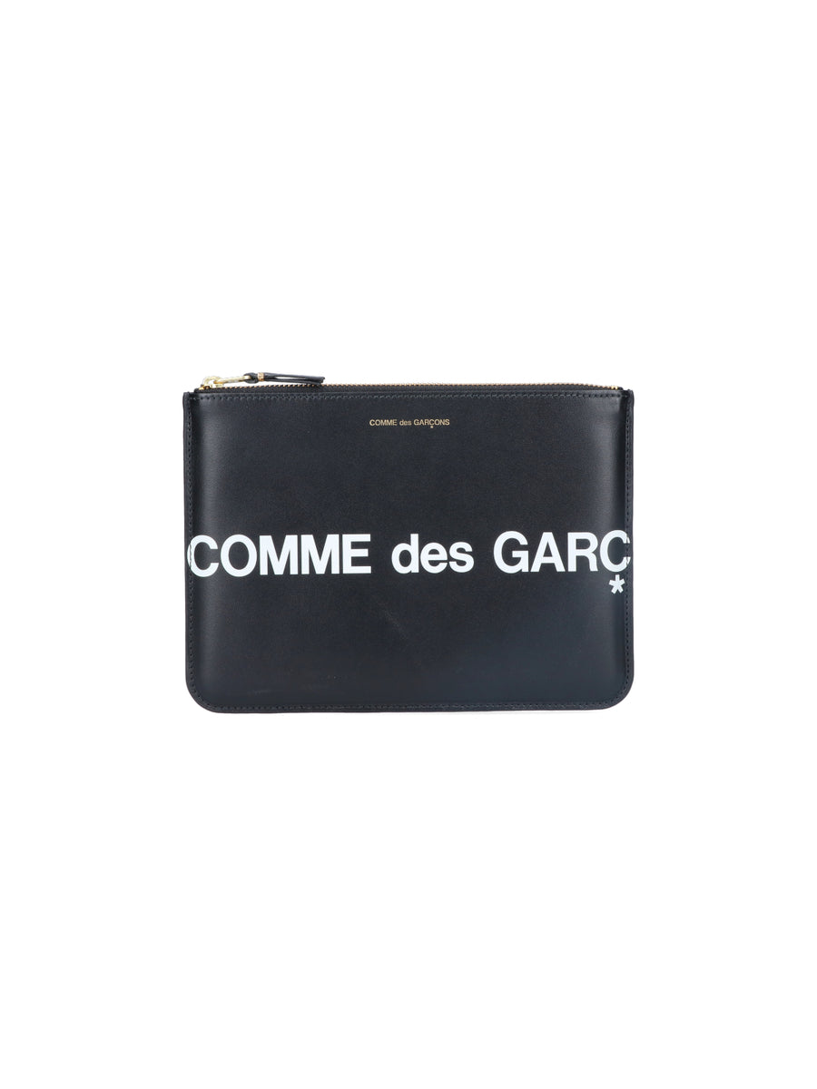 Comme Des Garcons Wallet 100% Cowhide clutch in black