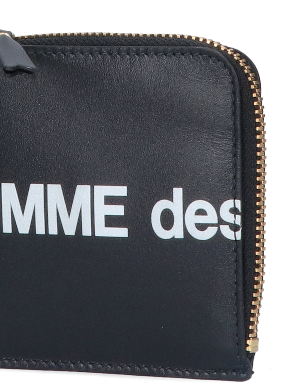 Comme Des Garcons Wallet Black Cowhide
