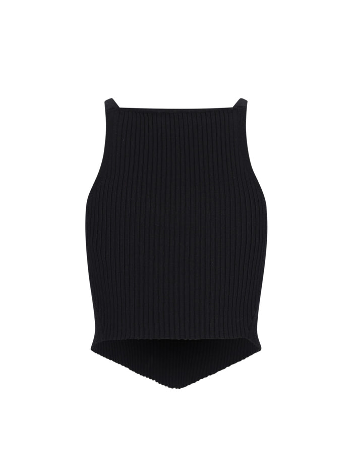 Courrèges Top Black Viscose