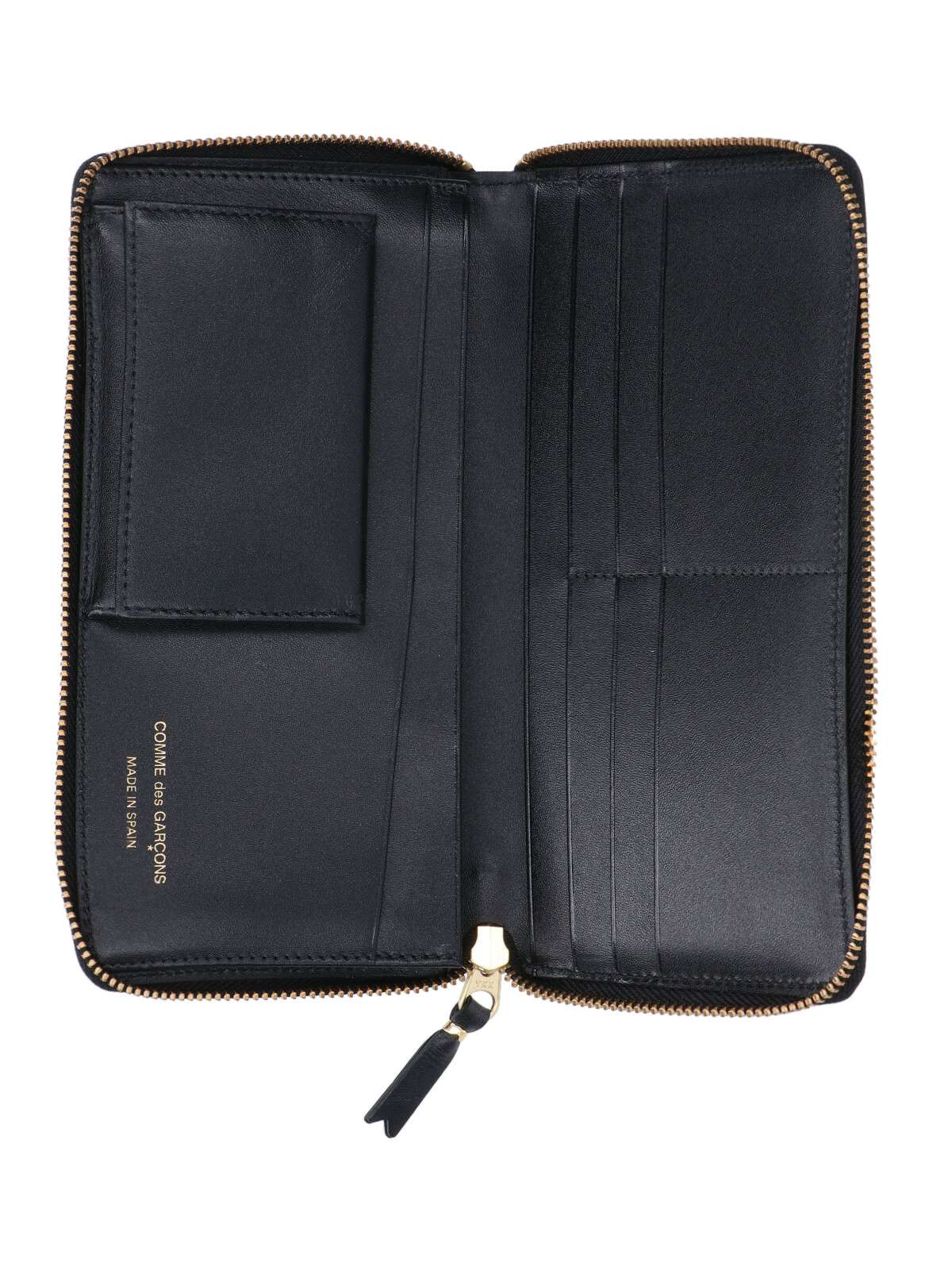 Comme Des Garcons Wallet Black Cowhide