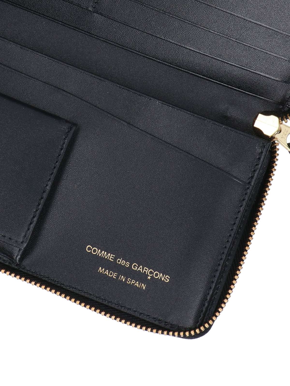 Comme Des Garcons Wallet Black Cowhide