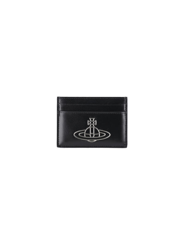 Vivienne Westwood 100% calf leather card case in black