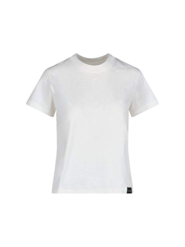 CourrèGes 100% Cotton t-shirt in white