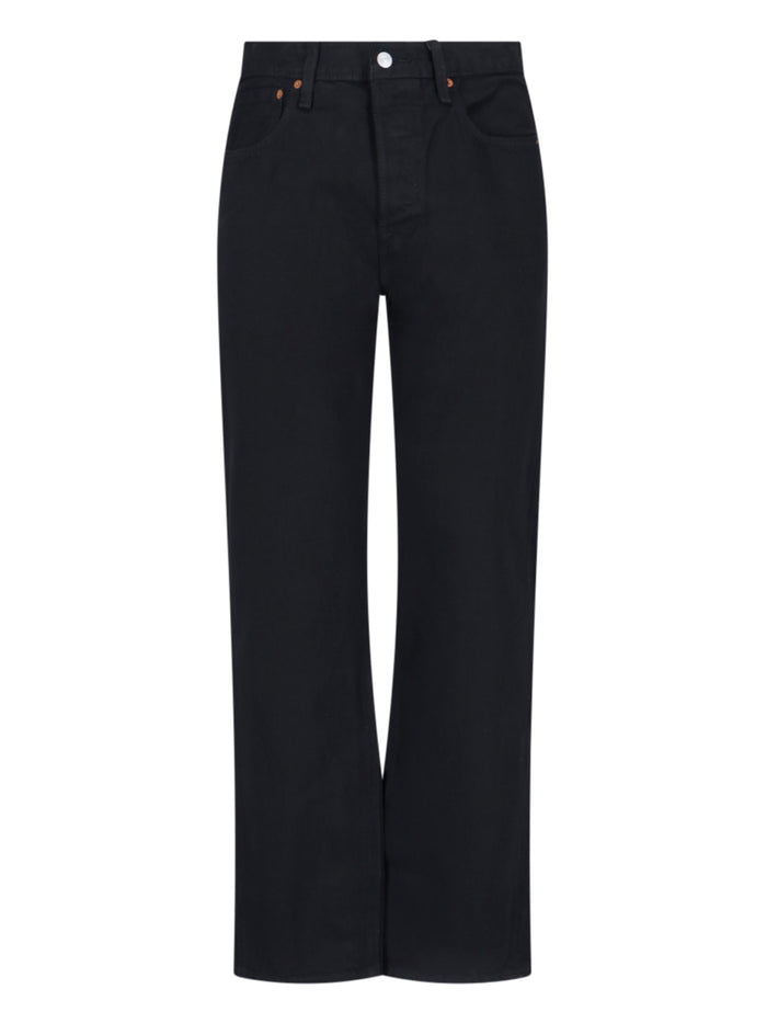 Levis Strauss Jeans Black Cotone