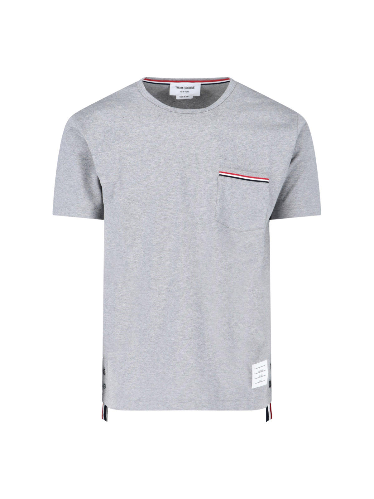 Thom Browne T-Shirts And Polos Grey Cotton