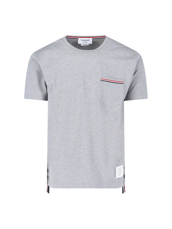 Thom Browne T-Shirts And Polos Grey Cotton
