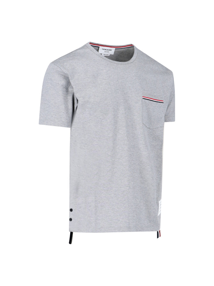 Thom Browne T-Shirts And Polos Grey Cotton