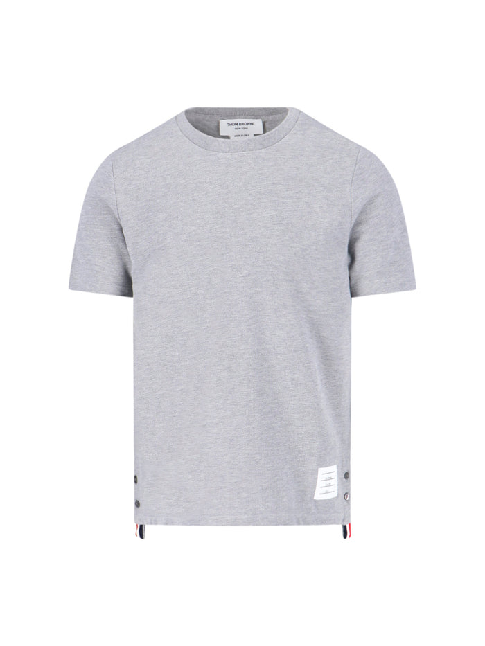 Thom Browne T-Shirts And Polos Grey Cotton