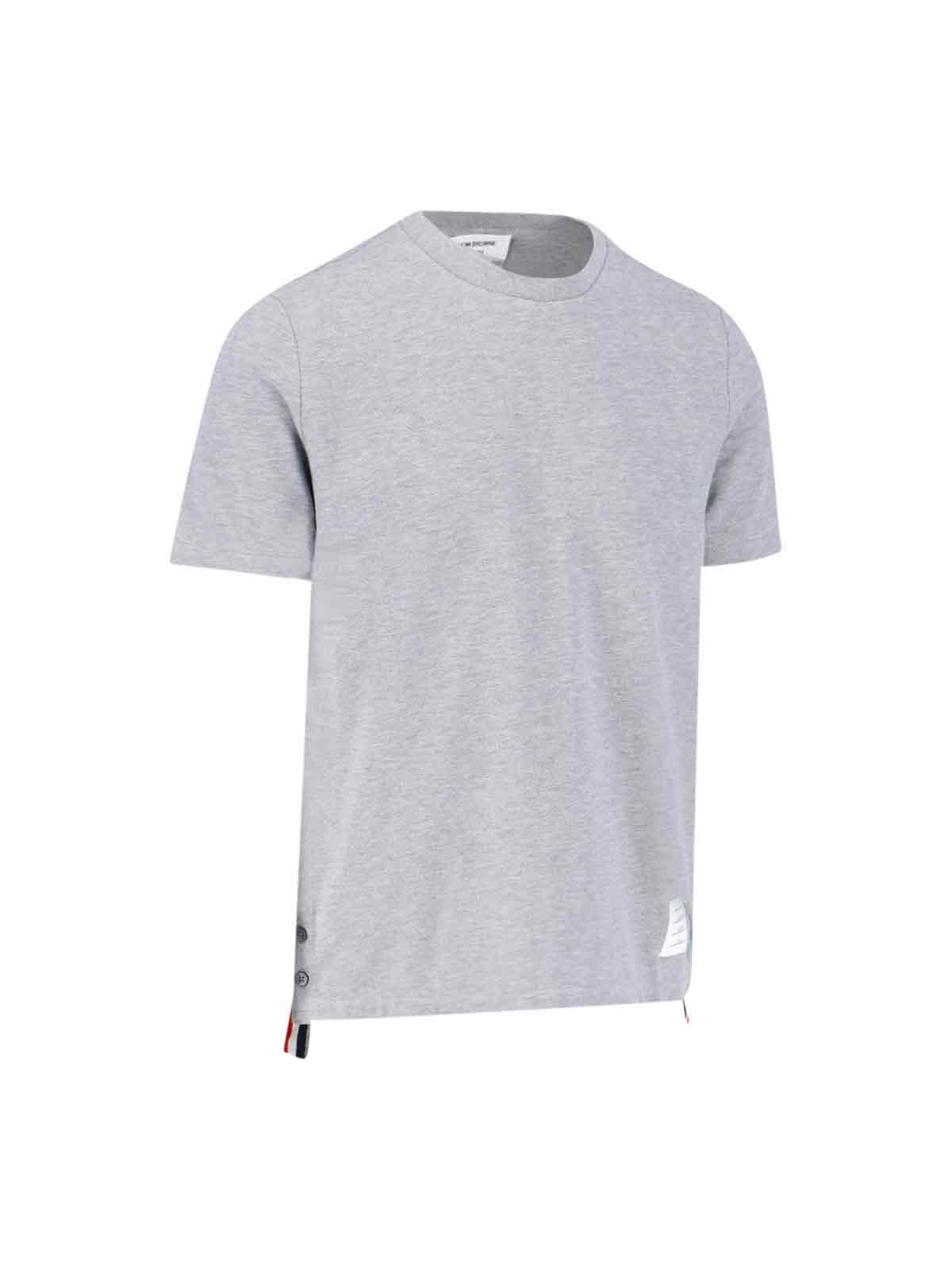 Thom Browne T-Shirts And Polos Grey Cotton