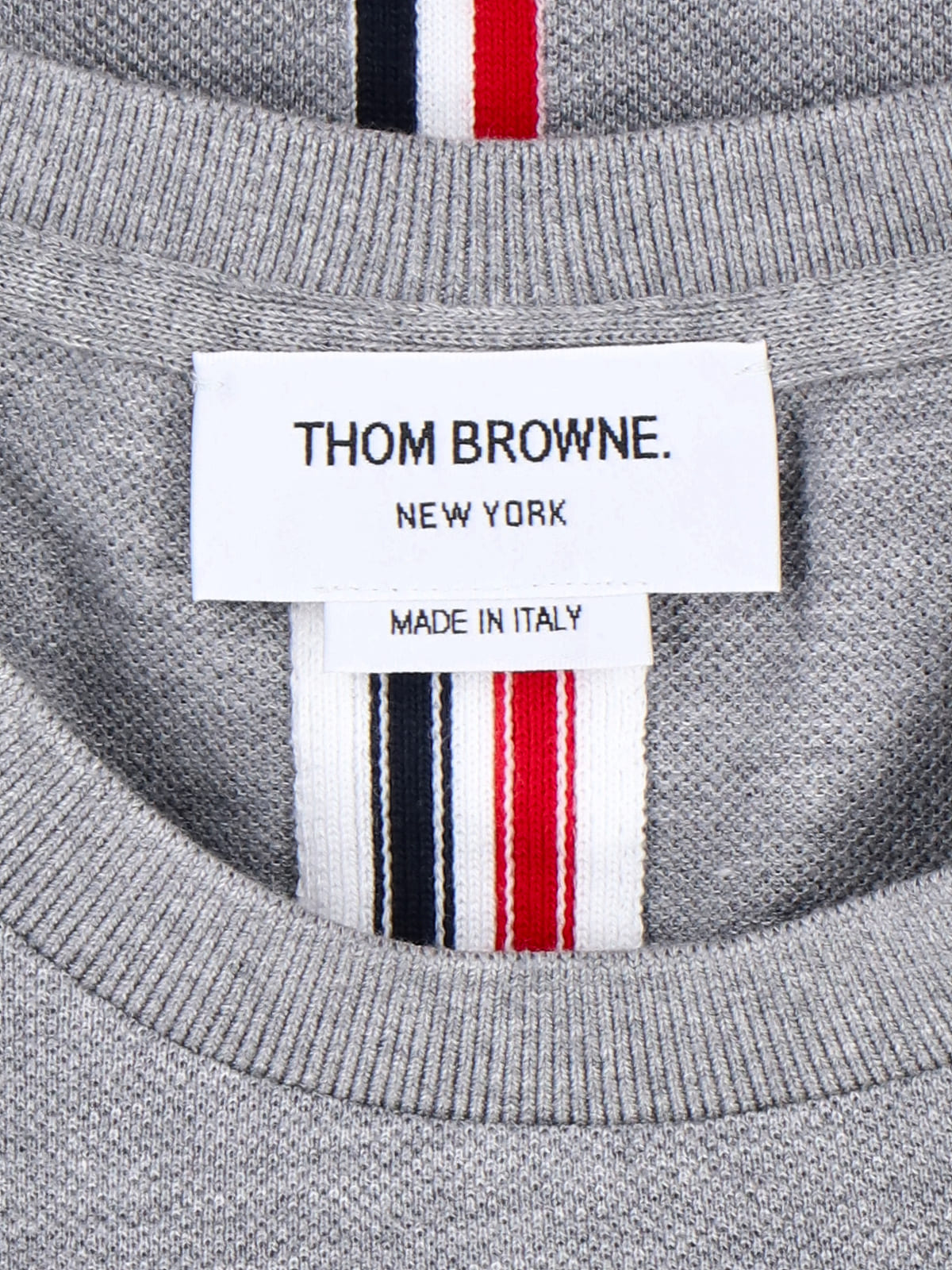 Thom Browne T-Shirts And Polos Grey Cotton