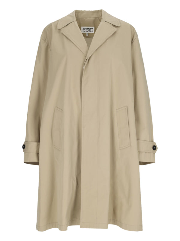 MM6 Maison Margiela 100% Cotton coat in beige