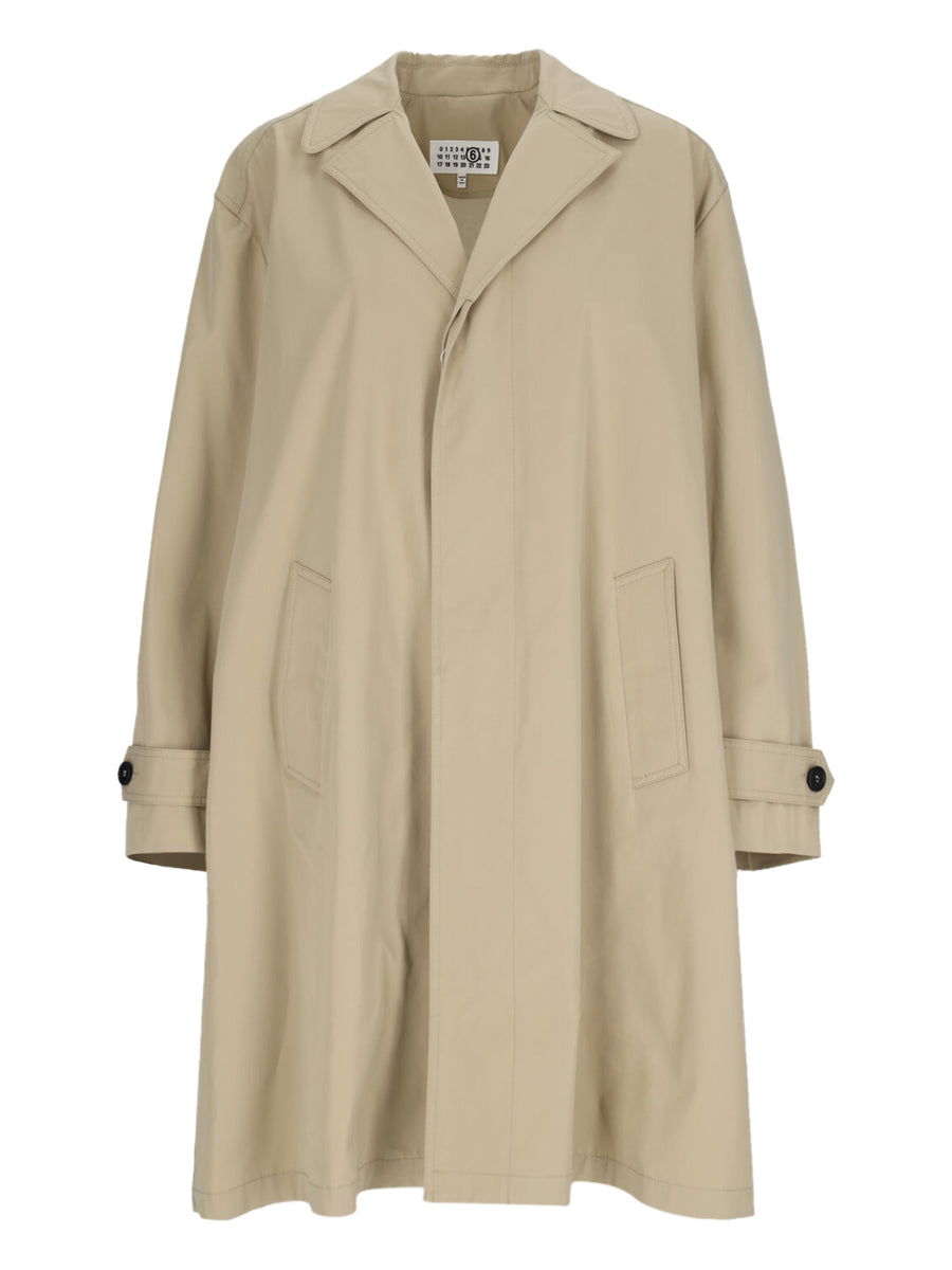 MM6 Maison Margiela 100% Cotton coat in beige