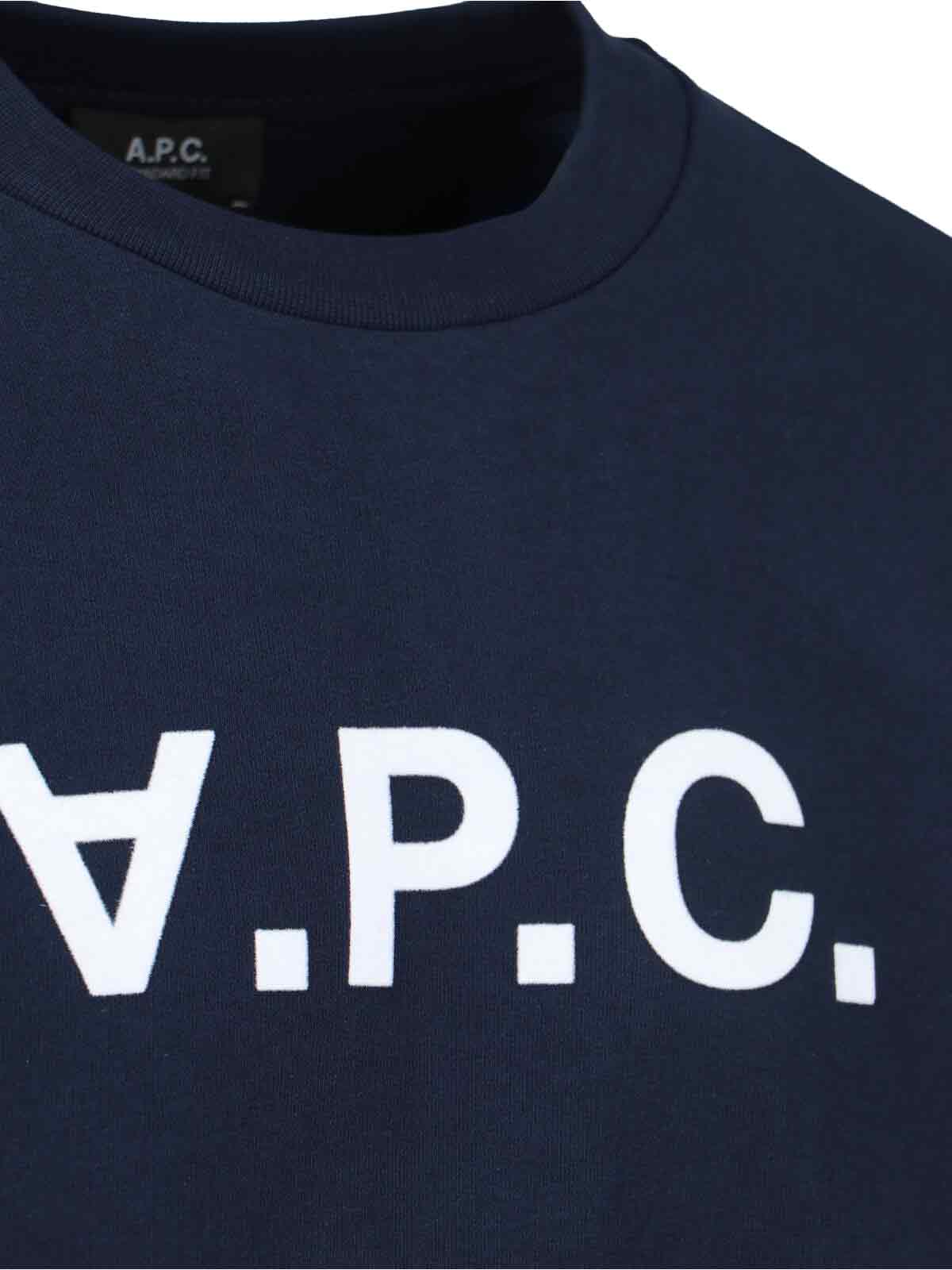 A.P.C. Sweaters Blue Organic Cotton