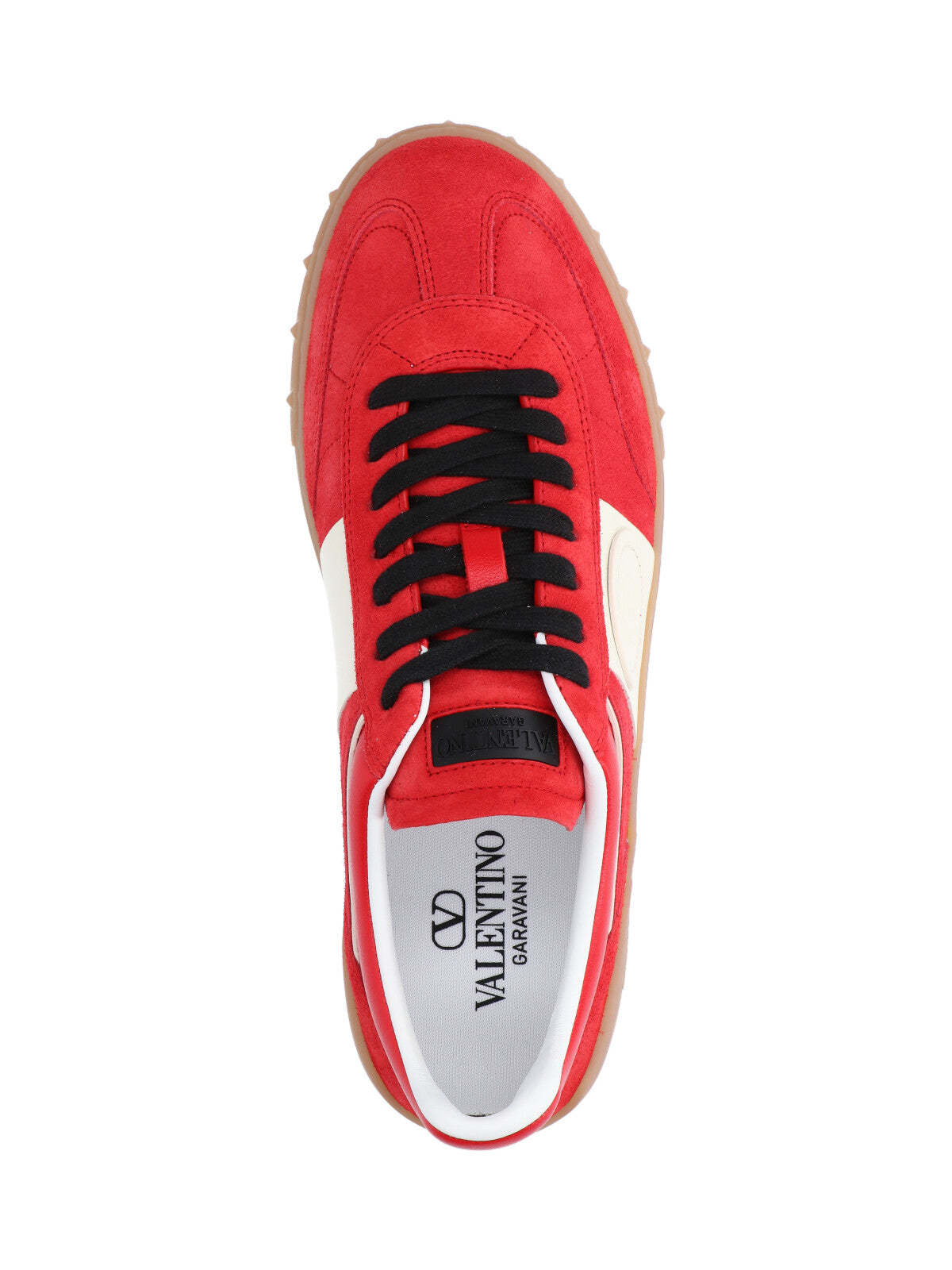 Valentino Garavani Sneakers Red Upper: Split Calf Leather