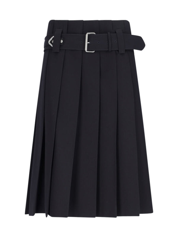 Prada 100% Wool skirt in black