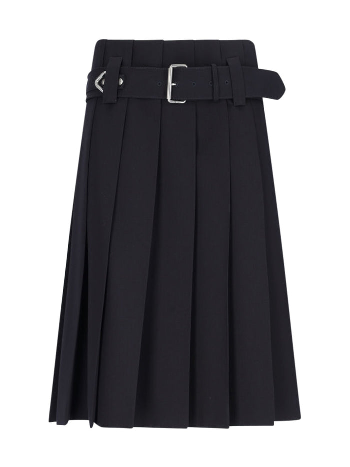 Prada Skirts Blue Wool