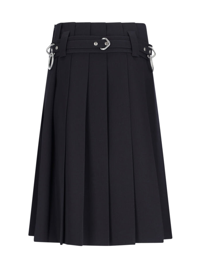 Prada Skirts Blue Wool