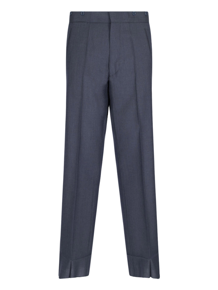 Prada Trousers Blue Mohair