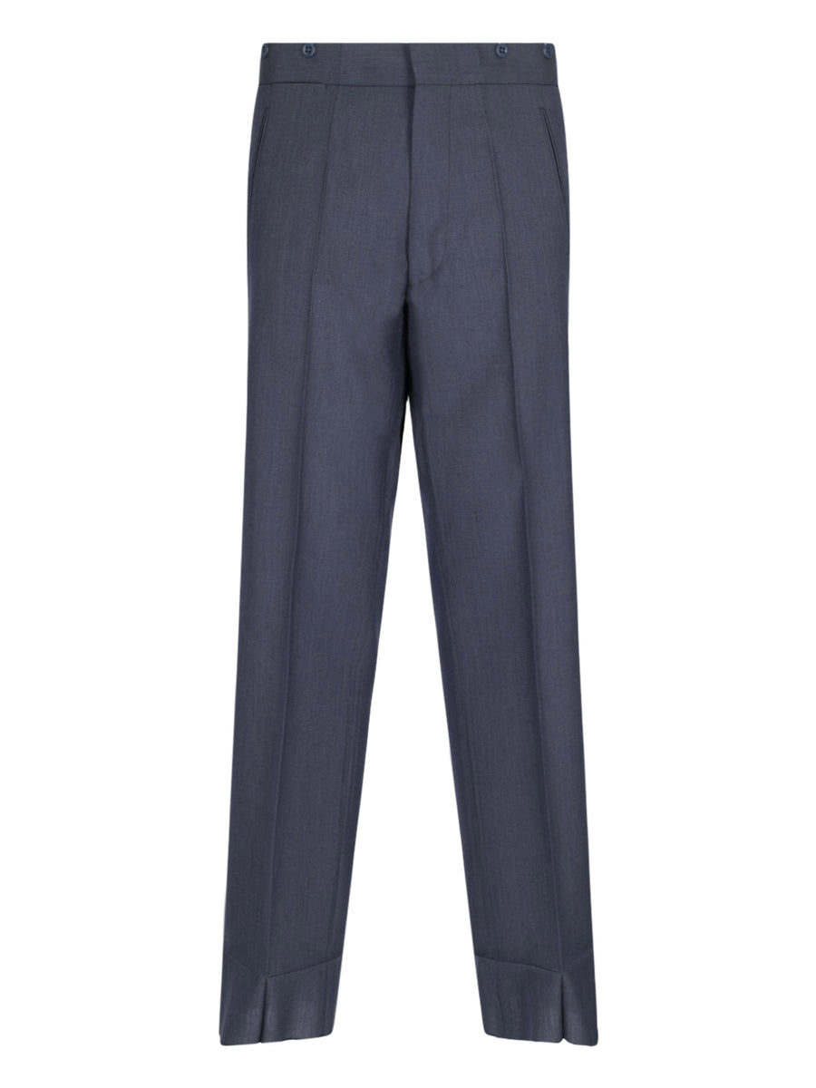 Prada 80% Mohair trousers in blue
