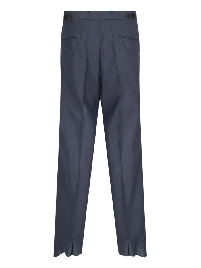 Prada Trousers Blue Mohair