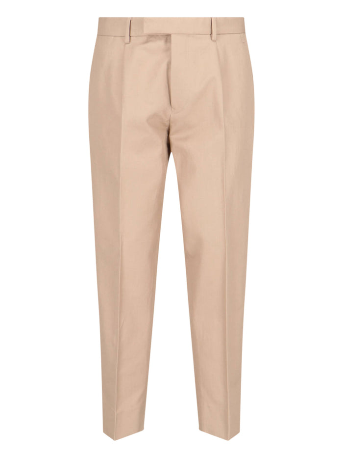 Zegna Trousers Beige Cotton